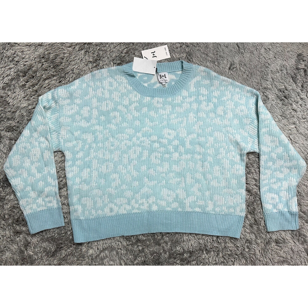 John & Jenn women's Dolman Sleeve Sweater Crew neck Leopard Print $60 size M